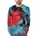 CLXMCS Explosive Ink Patterns 157 Men's Long Sleeve Shirts Crewneck