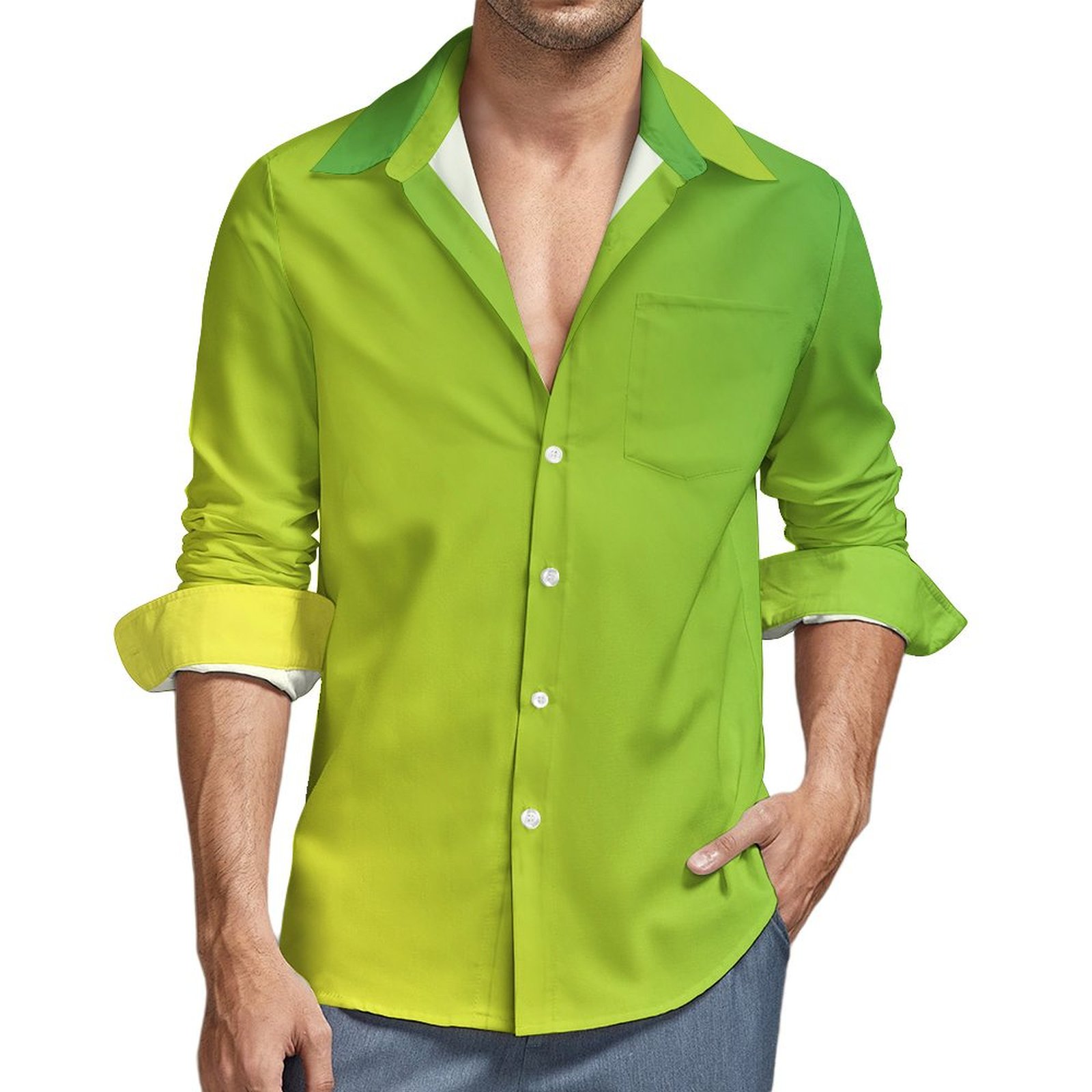 Lime green dress shirt sale