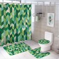 CLXMCS Shamrock Moroccan Herringbone 1633 Bathroom Shower Curtain Set