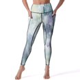 CLXMCS Soothing Watercolor Pattern624 Women's Leggings, High Waisted