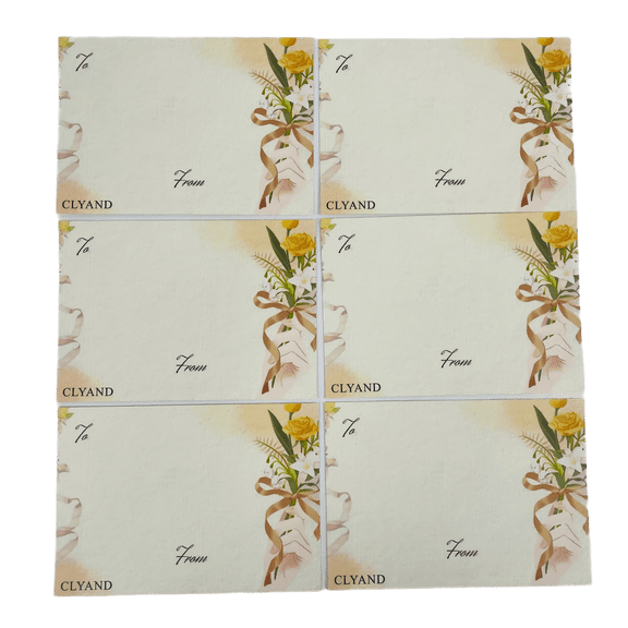 CLYAND 6 Sheets 4 x 6.5 Printed Greeting Cards, Blank Greeting Card for DIY, Mailing, Invitations