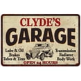 thumbnail image 1 of CLYDE'S Garage Man Cave Metal Sign Decor 8x12 108120014190, 1 of 1