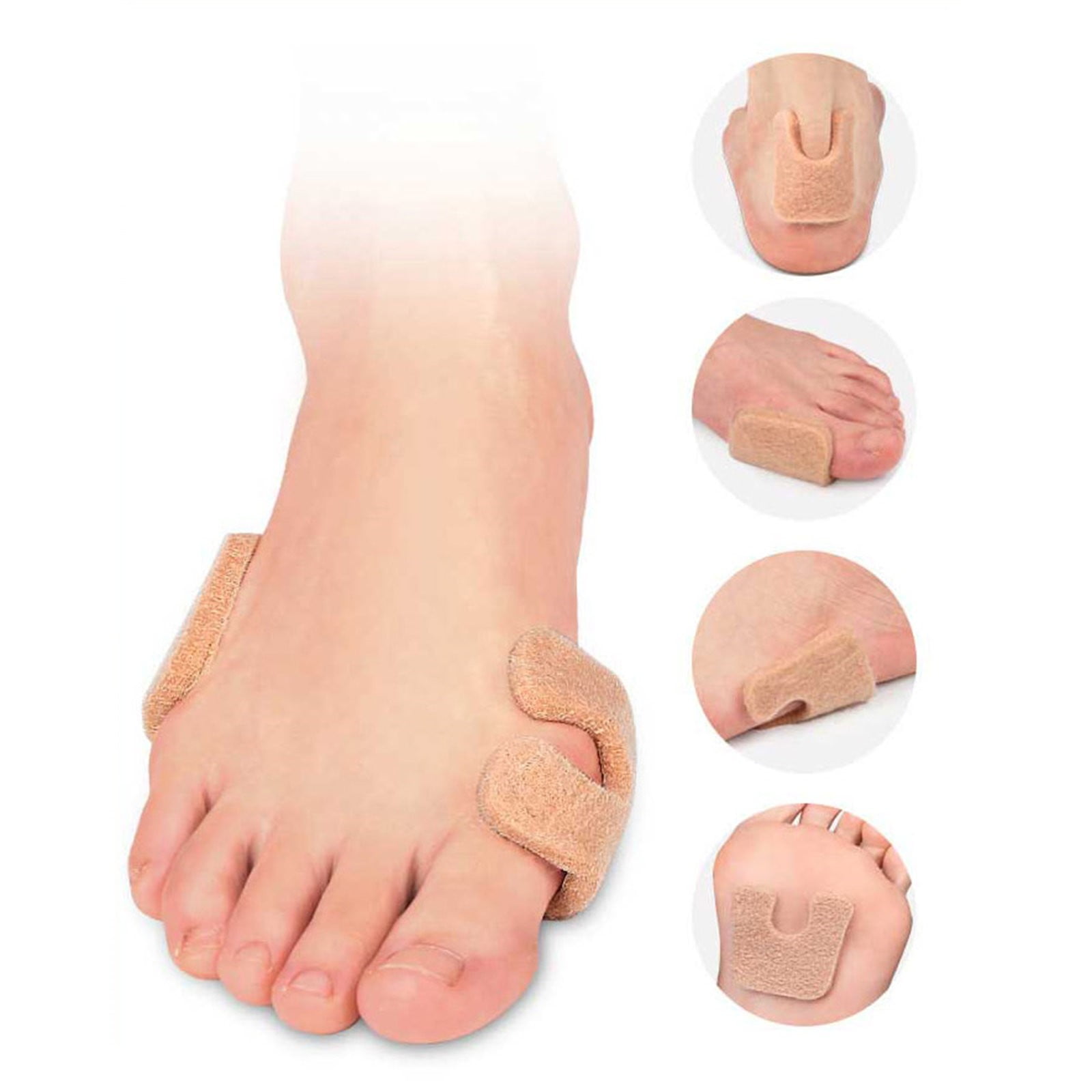 CLZOUD 6 Pcs Feet Care U Shaped Pads Forefoot Foot Pads Foot Cushion