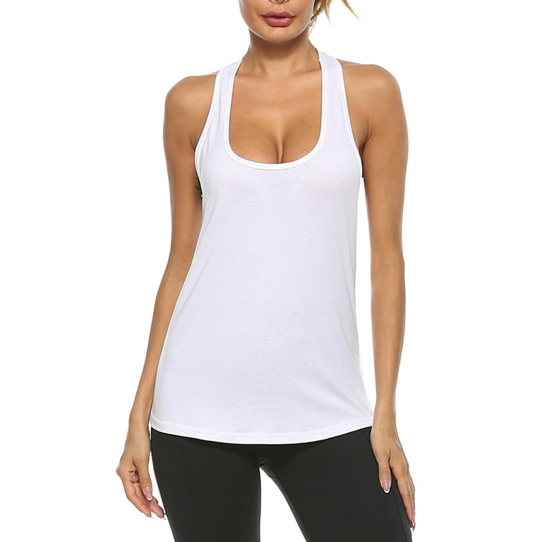 Yellow Camisole Tank Top Activewear Workout Tops Cotton Lycra