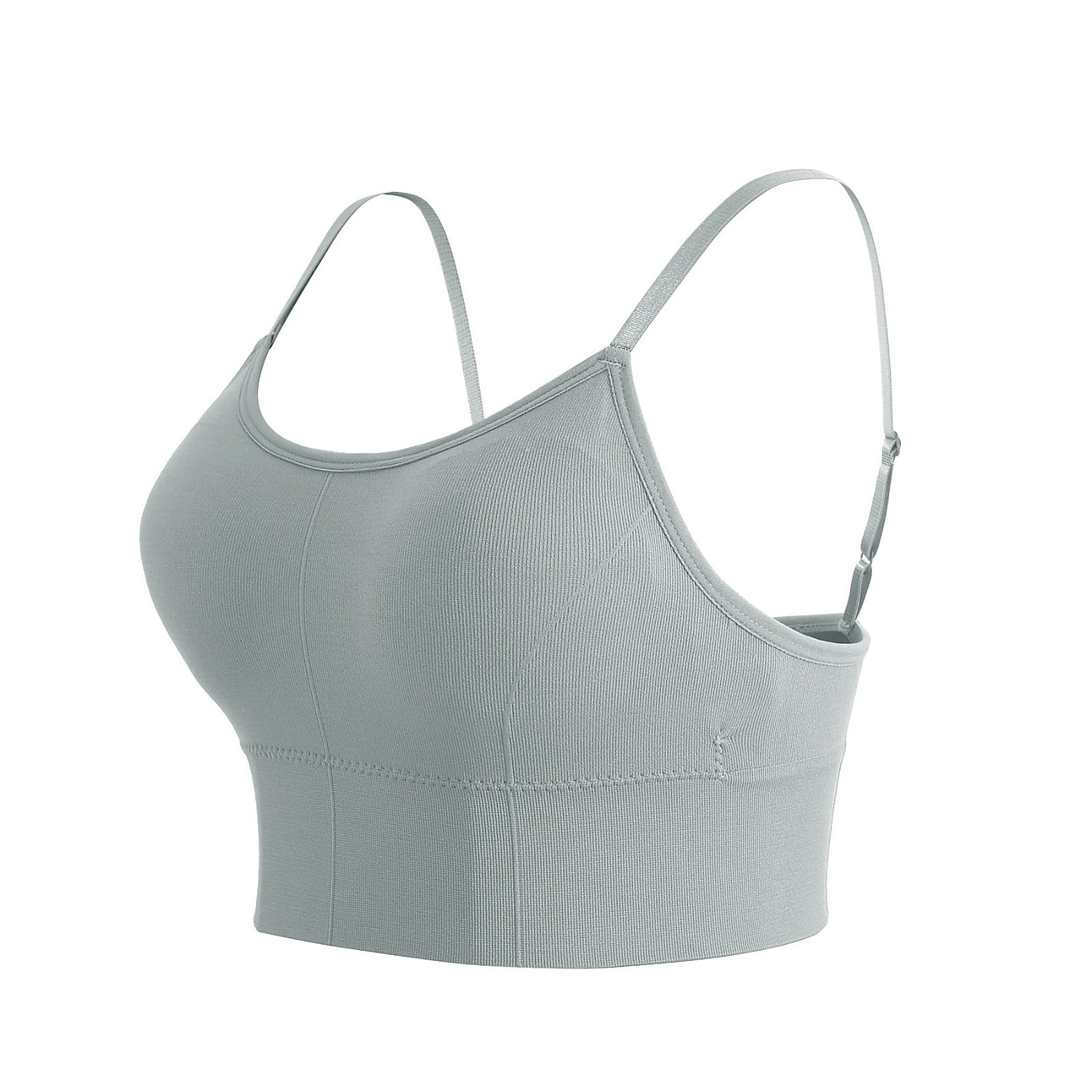 selaie Grey solid Sports bra Non Padded and Non-Wired seamless cups for  women