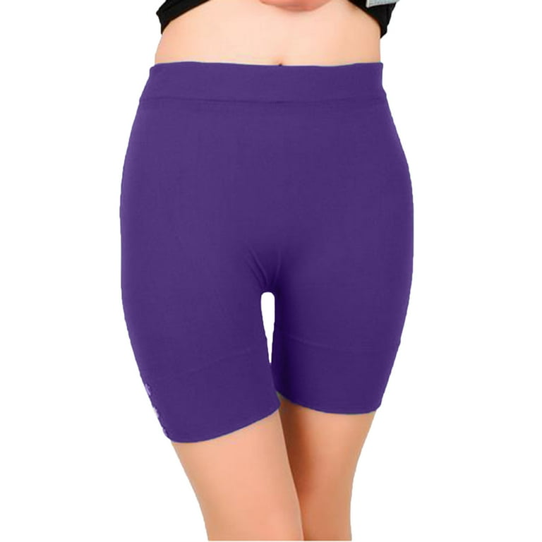 pants - purple - polyester/spandex