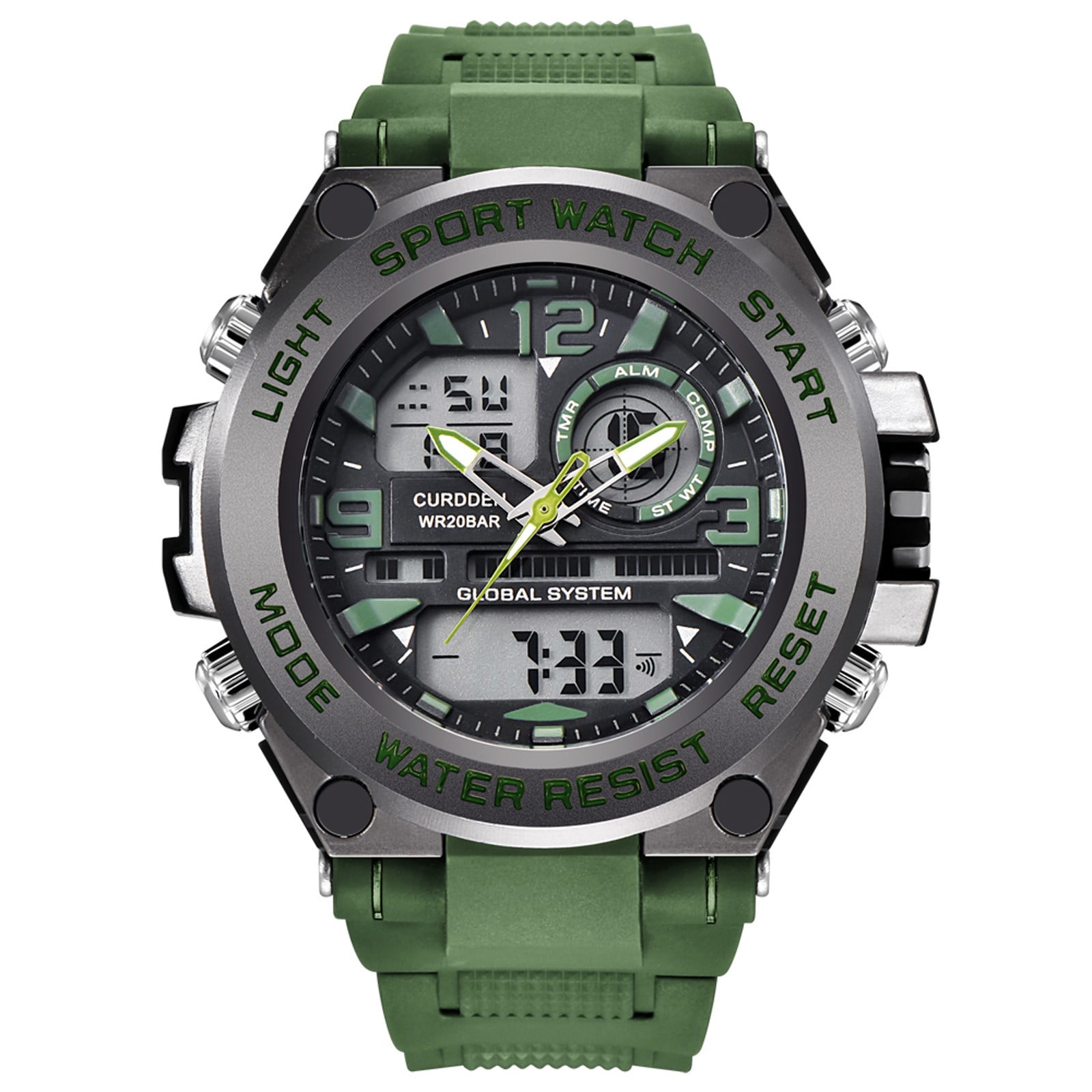 CLZOUD Watches for Men 50m Waterproof Wristwatch LED Quartz Clock
