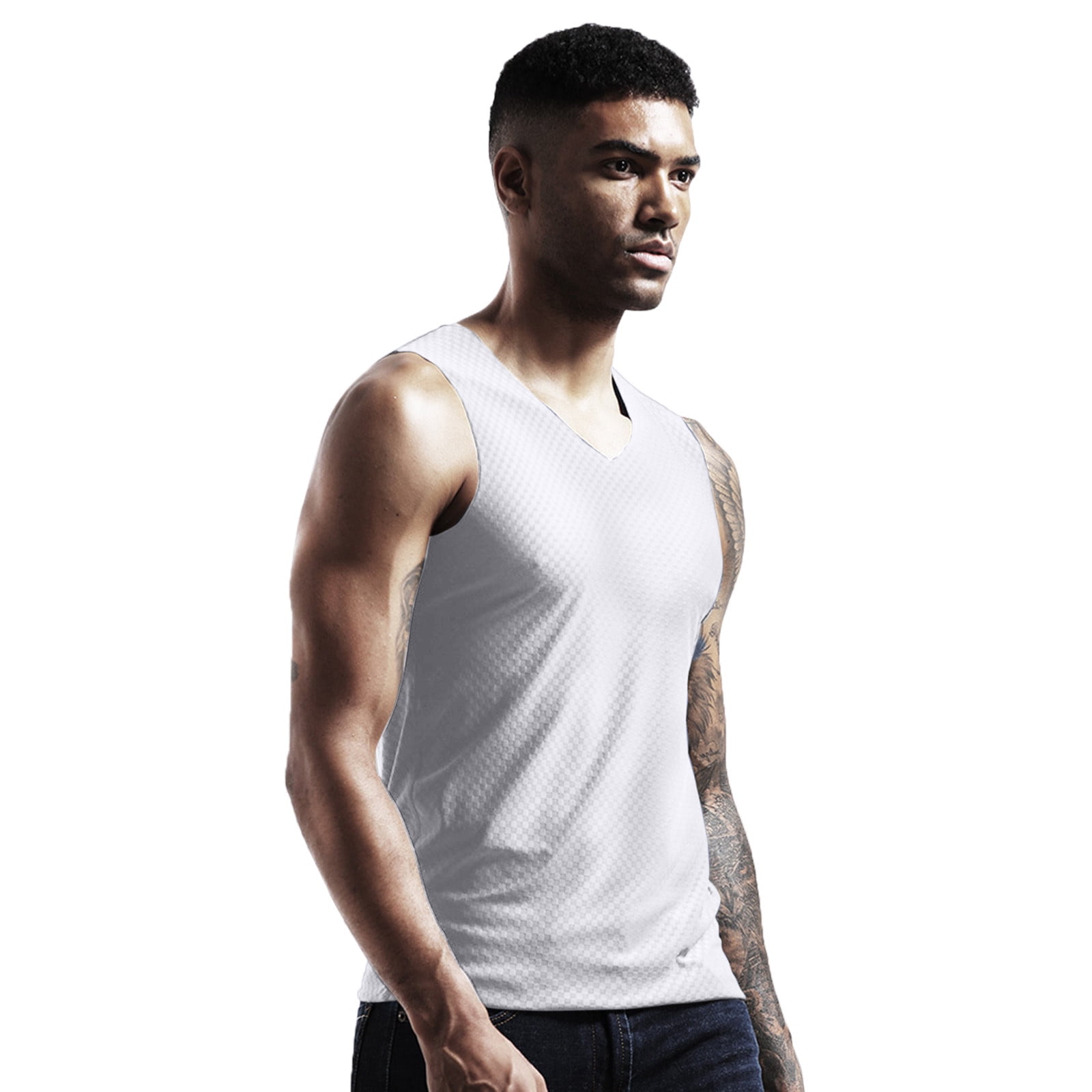 white spandex tank top
