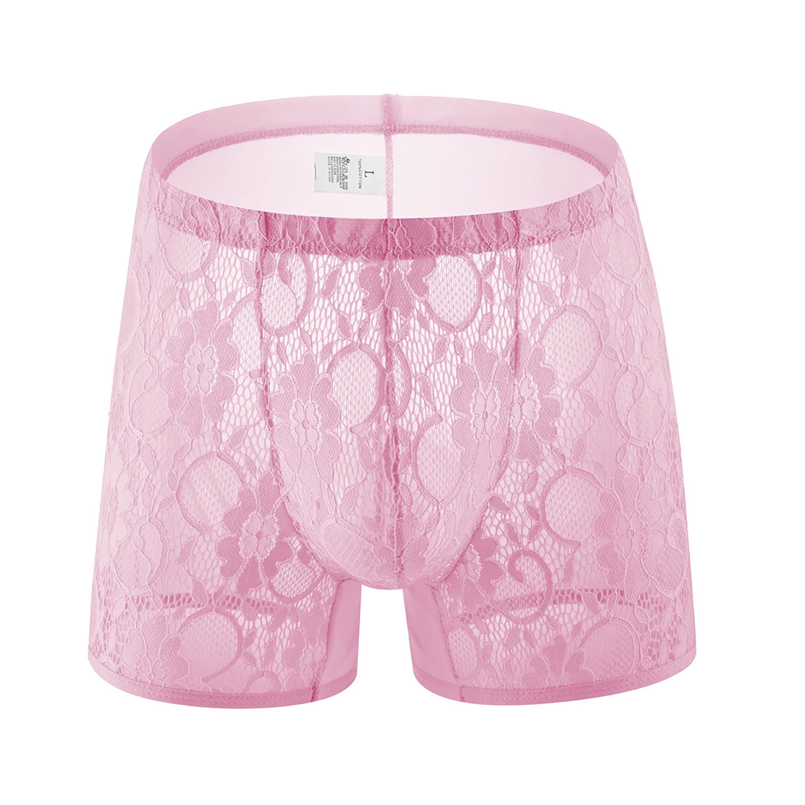 CLZOUD Underwear Boxer Briefs Pink Men's Lace Thong Sex Panties Panties  Transparent Men's T Pants Underwear Briefs Xl
