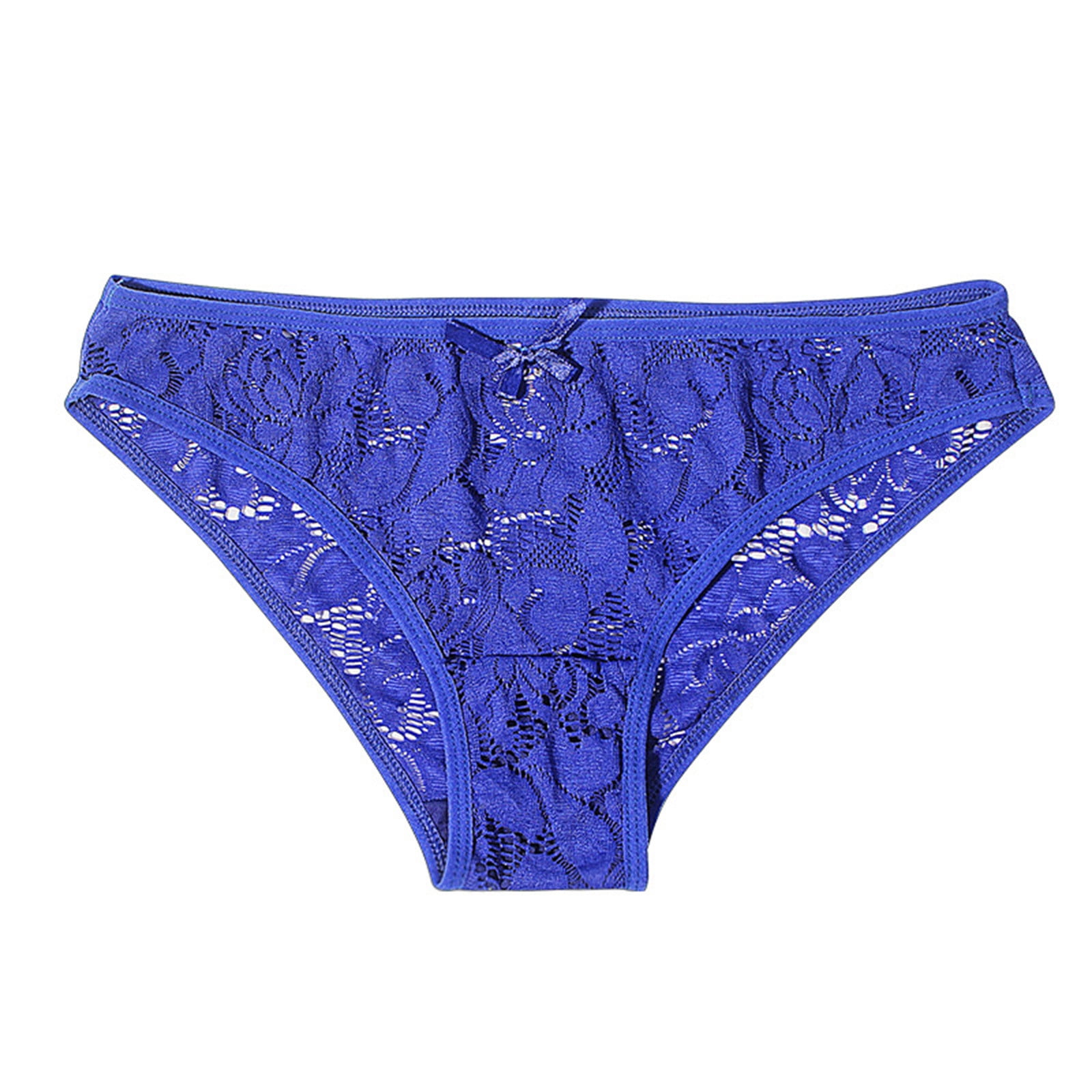 CLZOUD Cute Underwear for Women Blue Polyester European and American  Women's Underwear Female Students Version Comfortable Mid Waist Cute  Plussize