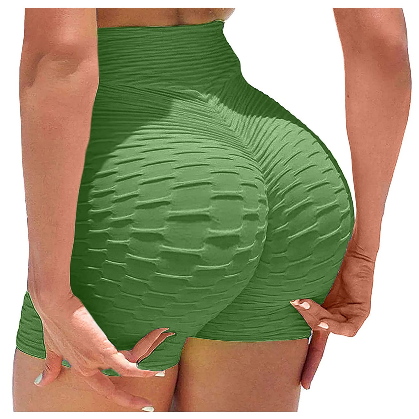 FRODOTGV Mint Green Plain Printed Yoga Leggings for Women