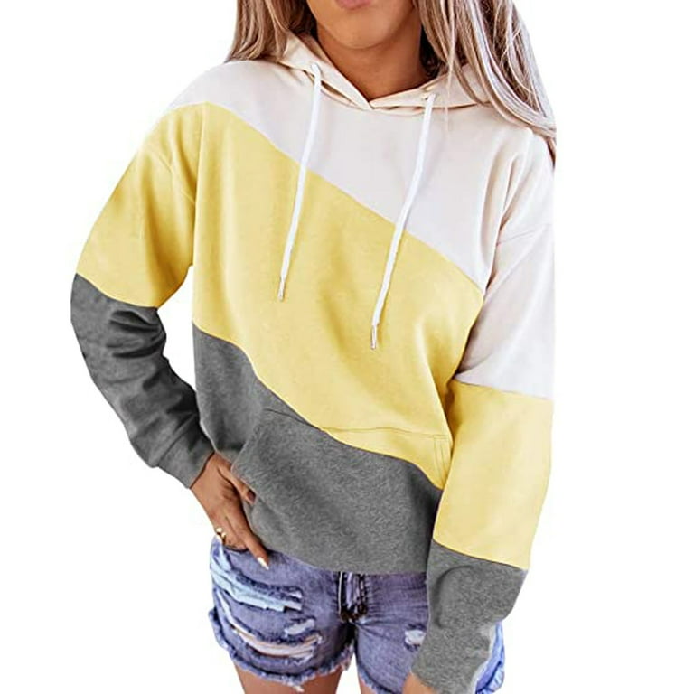 Casual Colorblock Patchwork Contrast Hooded Hoodies Casual Colorblock Patchwork Contrast Hooded Hoodies