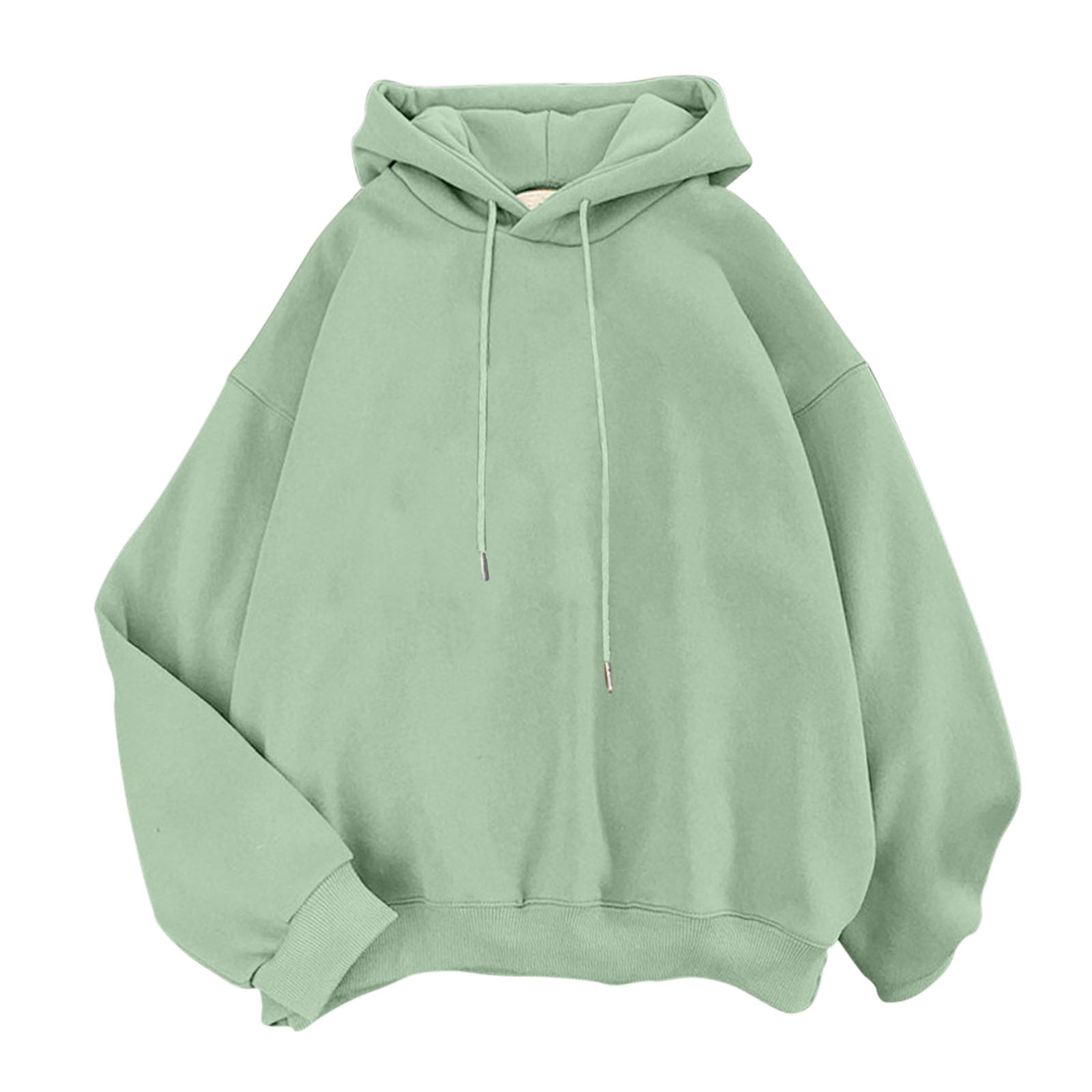 CLZOUD Womens Hoodies Cute Solid Color Loose Pullover Long Sleeve Hoodie  Drop Shoulder Sweatshirts Plus Size Blouse Mint Green XXL - Walmart.com