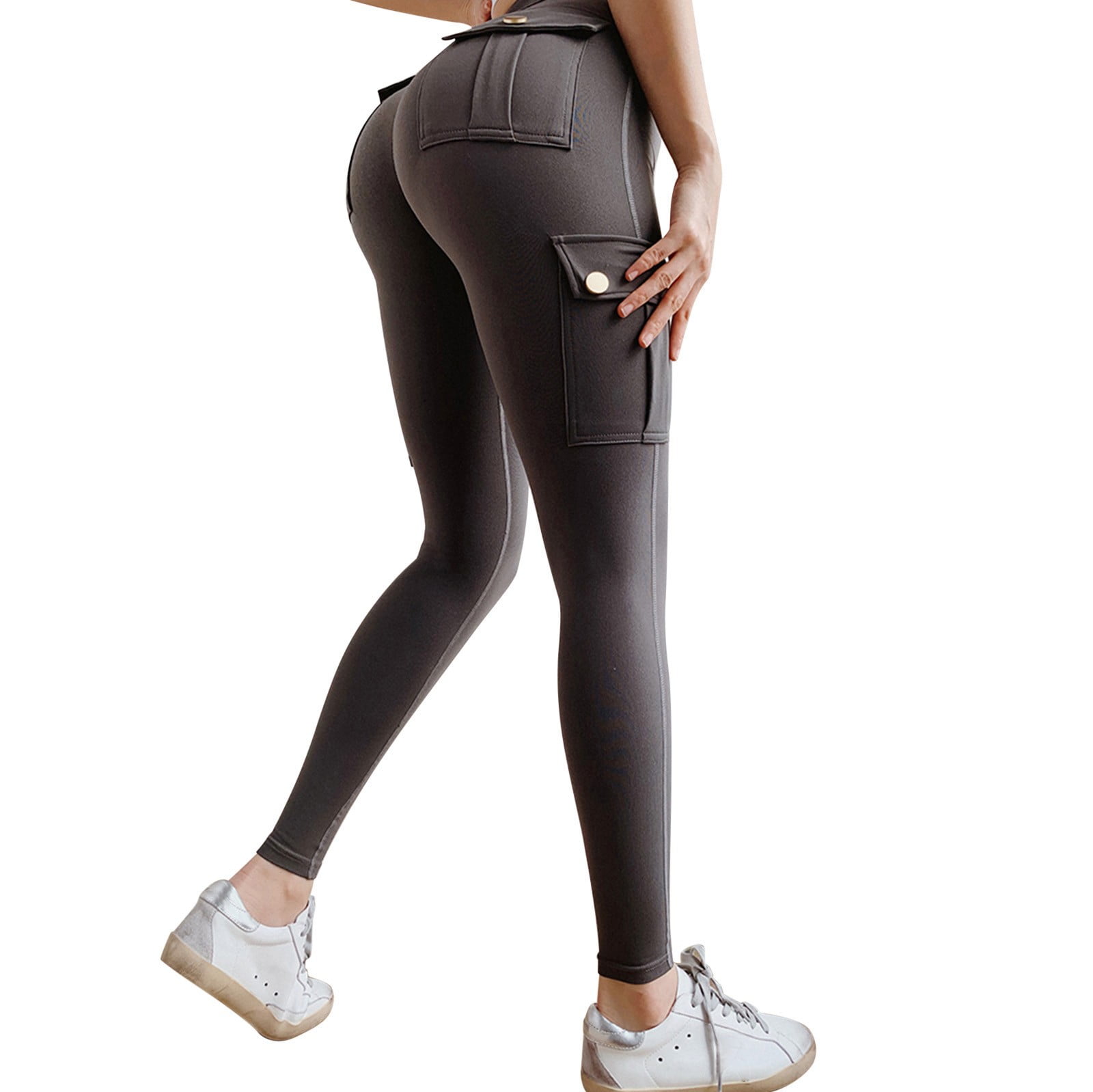 KaLI_store Yoga Pants with Pockets for Women High Waisted Leggings for  Women - Soft Tummy Control Pants for Running Cycling Yoga Workout - Reg &  Plus