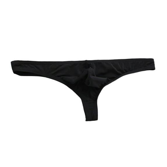 TMOYZQ Men's Classic Low Rise Stretch Thongs Breathable T-Back Tagless Underwear Bulge Pouch Supporting Jock Straps Male Lingerie