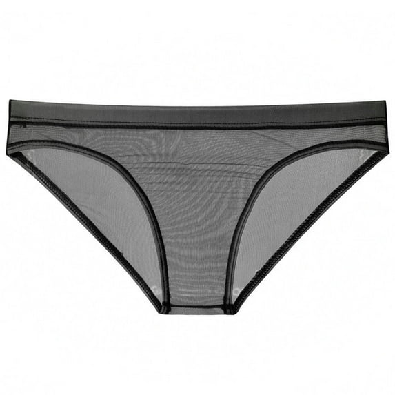TMOYZQ Men's Sexy Mesh Underwear No Pouch Slim Fit Bikini Briefs Soft Breathable Low Rise Panties Low Rise Underwear Scrunch Butt Underpants