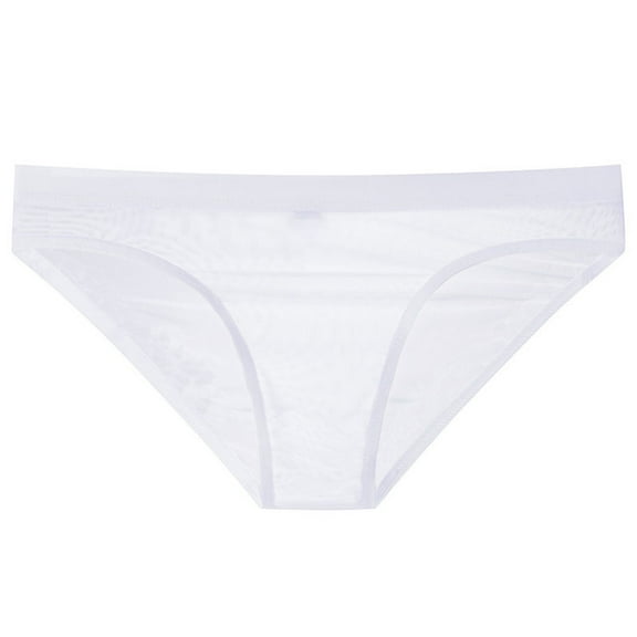TMOYZQ Men's Sexy Mesh Underwear No Pouch Slim Fit Bikini Briefs Soft Breathable Low Rise Panties Low Rise Underwear Scrunch Butt Underpants