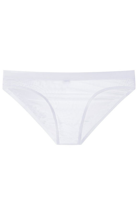 Men's Sexy Mesh Underwear No Pouch Slim Fit Bikini Briefs Soft Breathable Low Rise Panties Low Rise Underwear Scrunch Butt Underpants