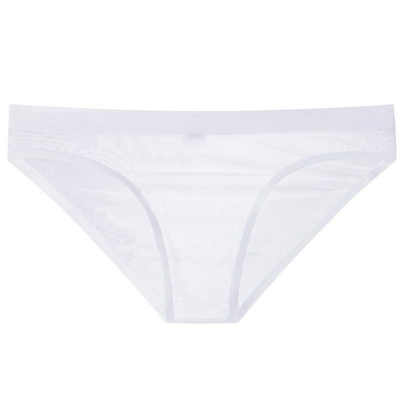 TMOYZQ Men's Sexy Mesh Underwear No Pouch Slim Fit Bikini Briefs Soft Breathable Low Rise Panties Low Rise Underwear Scrunch Butt Underpants