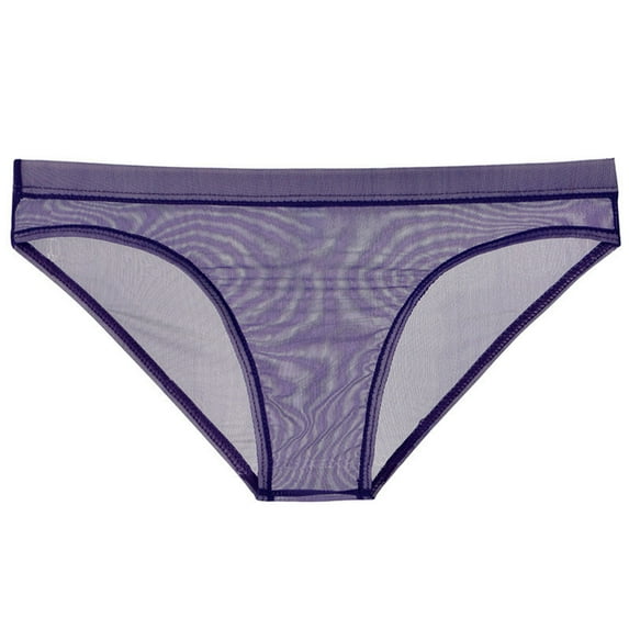 TMOYZQ Men's Sexy Mesh Underwear No Pouch Slim Fit Bikini Briefs Soft Breathable Low Rise Panties Low Rise Underwear Scrunch Butt Underpants
