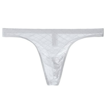 CLearance Under $5 TMOYZQ Men's Thong Underwear, Floral Lace Mesh T-Back G-String Bikini Briefs Low Waist Breathable Stretch Panties, No Visible Lines