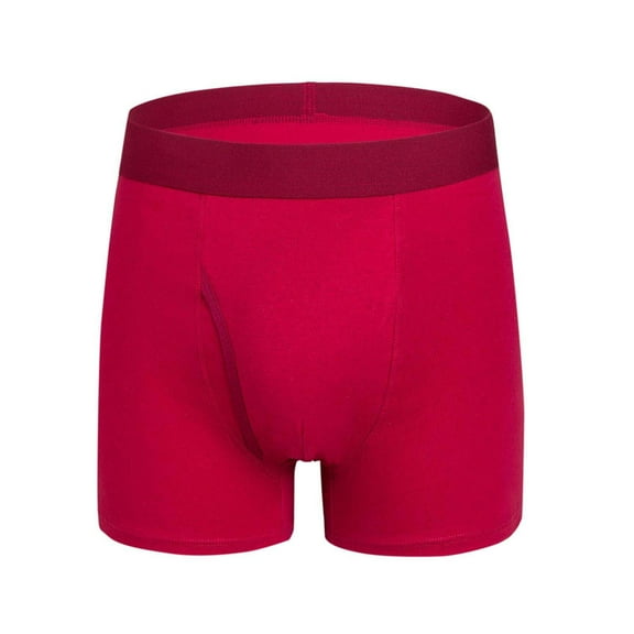 TMOYZQ Men's Open Fly Boxer Briefs Total Support Pouch Cotton Stretch Boxers Underwear Soft Breathable Covered Waistband Trunks