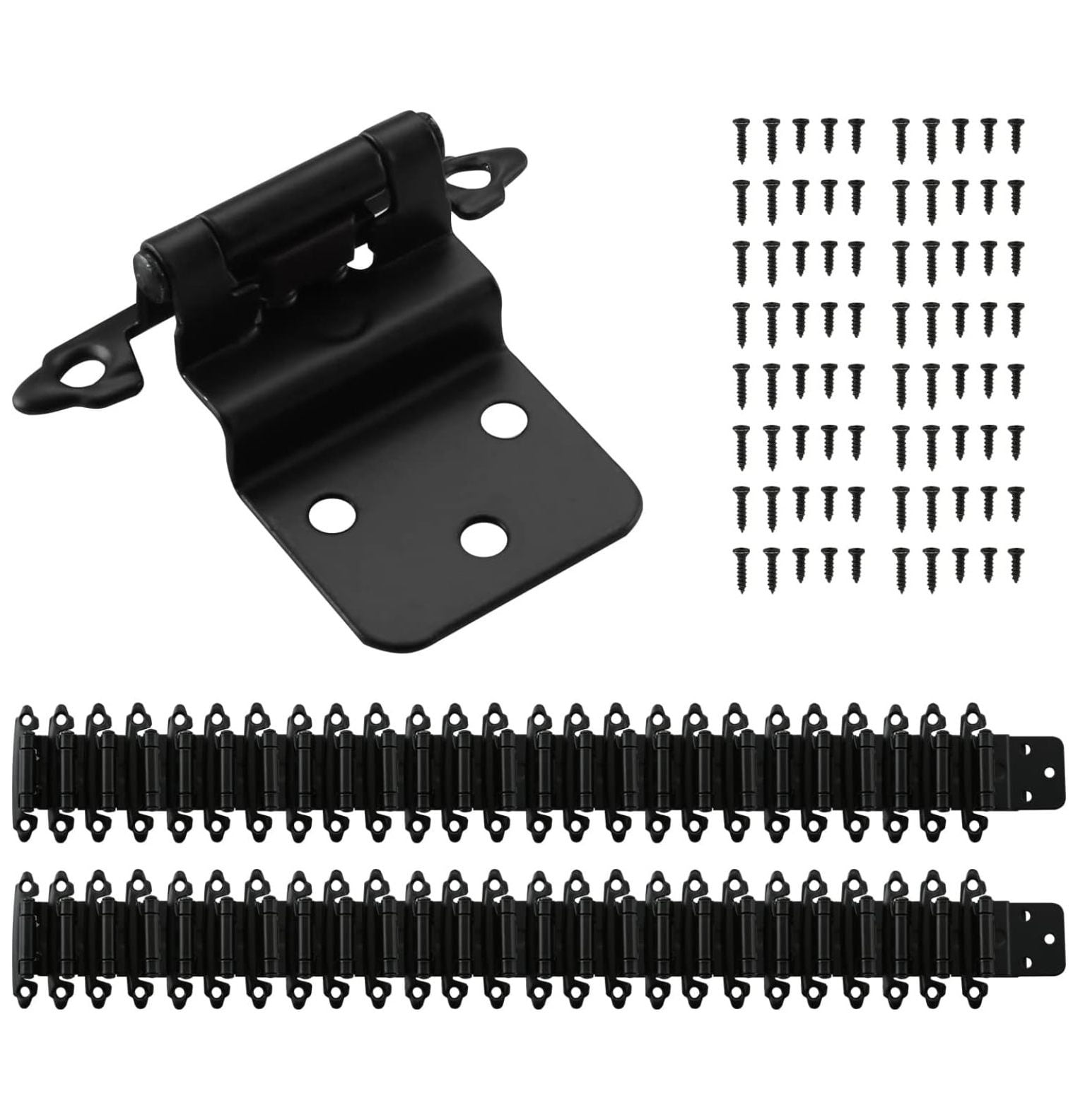 CLkPde 3/8" Inset Cabinet Hinge (25 Pair 50 Pack), Self Closing Face