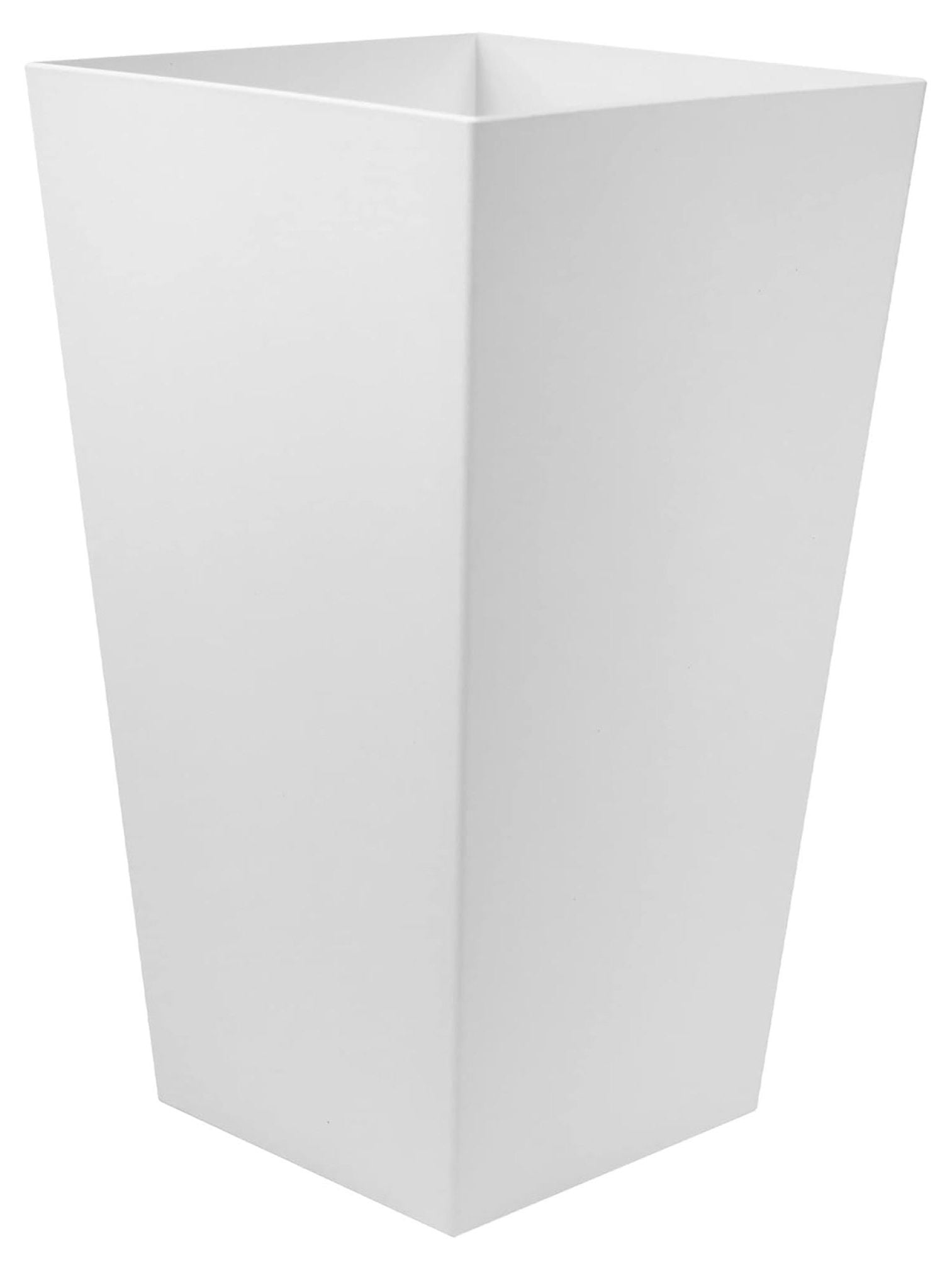 Casper White 20" Contemporary Square Recycled Planter