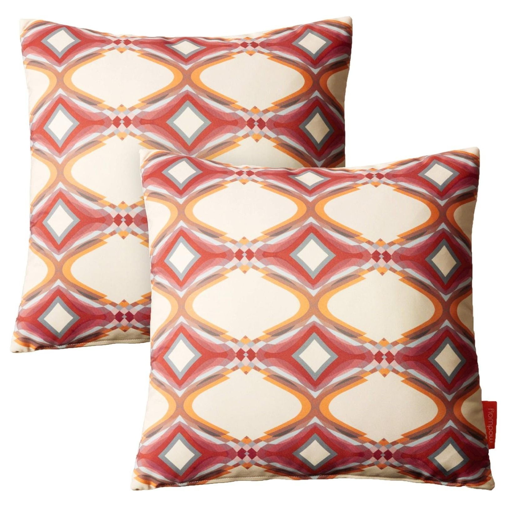Modway Repeat Pattern Outdoor Indoor Square Pillow Set