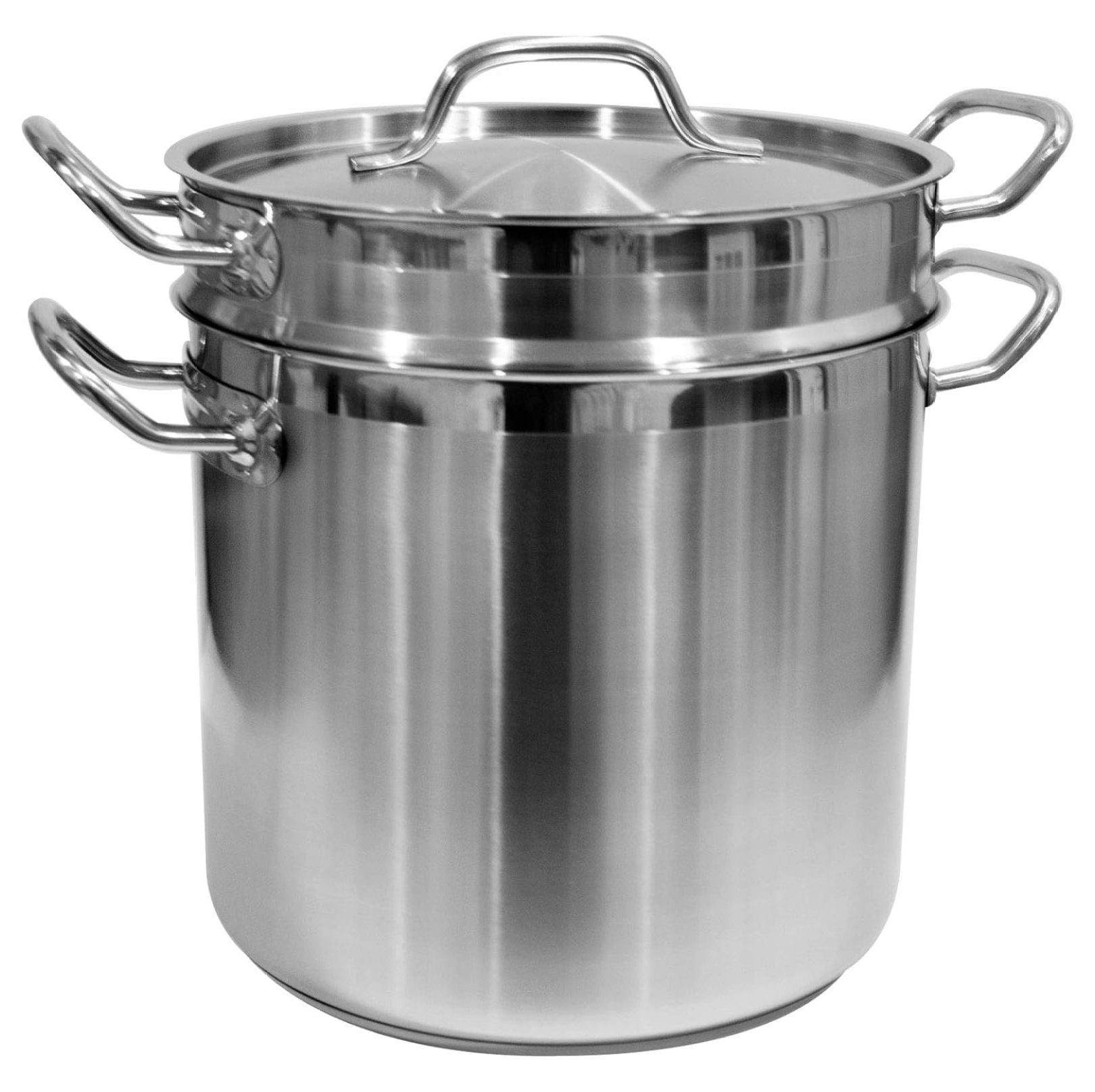 CLkPde (SDB-08) 8 Qt Induction Ready Double Boiler with Cover, Stainless Steel