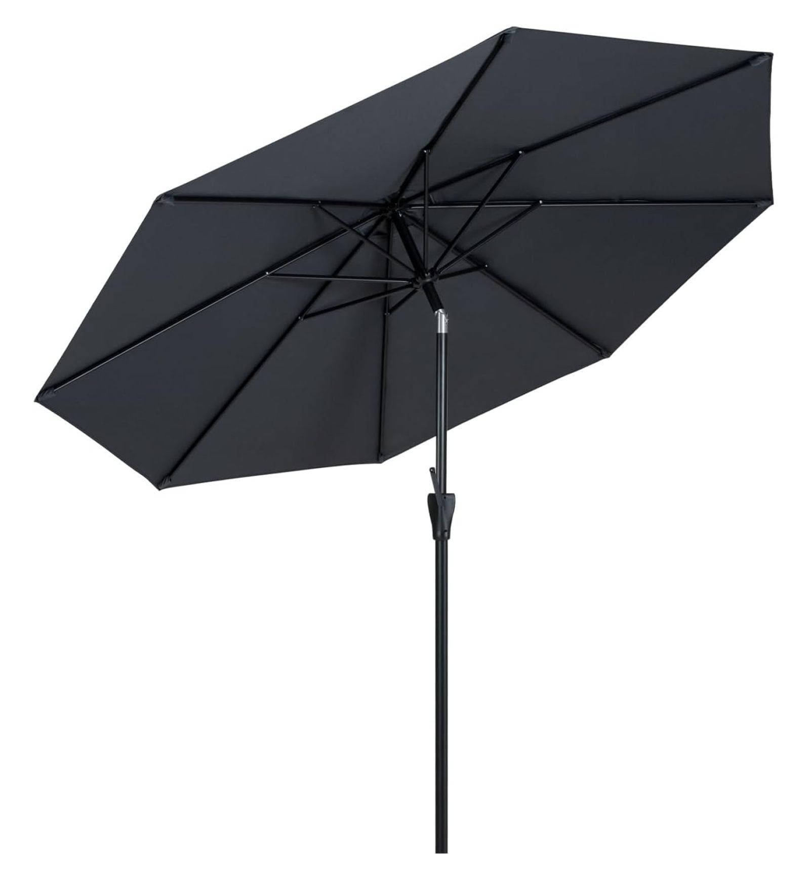 CLkPde Striped Patio Umbrellas Outdoor Table Market Umbrellas with