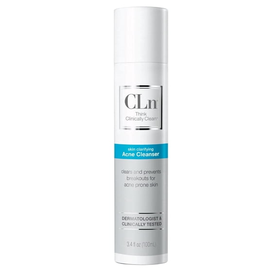 CLn Acne Cleanser, 0.5% Salicylic Acid Facial Cleanser for Oily Skin & Blackheads, Oil Free Face Wash, 3.4 fl oz