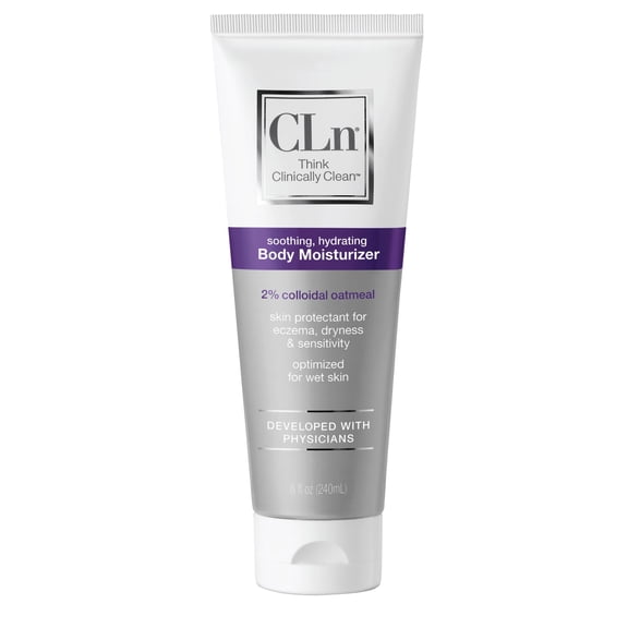 CLn Body Moisturizer - A skin protectant delivering 2% Colloidal Oatmeal, Paraben-Free, Dye-Free & Fragrance-Free, 8 fl. oz.
