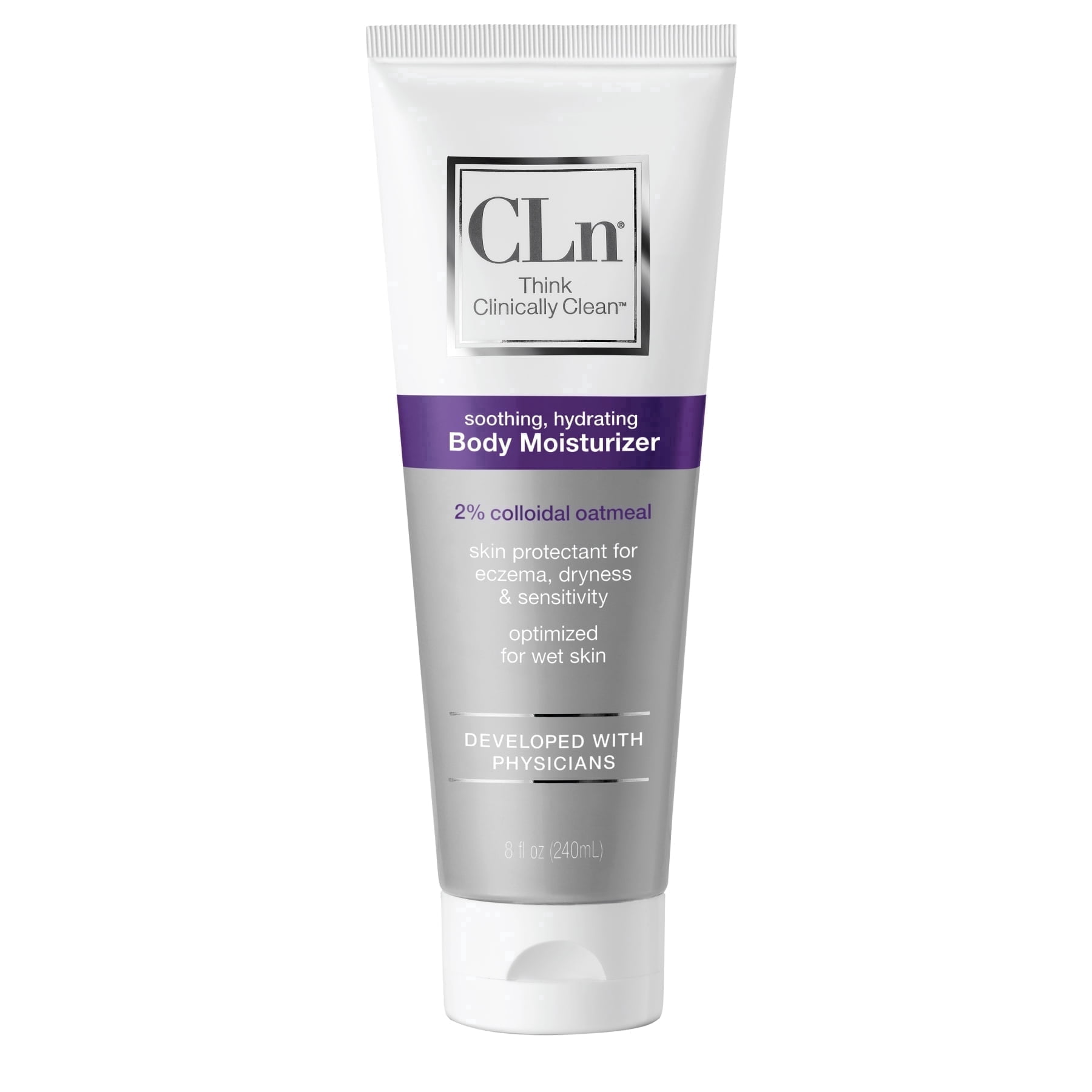 CLn® Body Moisturizer - A skin protectant delivering 2% Colloidal Oatmeal, Paraben-Free, Dye-Free & Fragrance-Free, 8 fl. oz.