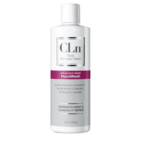 CLn HandWash, Moisturizing Liquid Hand Soap for Skin Prone to Hand Dermatitis, Irritation & Eczema, Fragrance Free, 8 oz