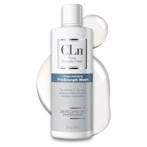 CLn ProStrength Wash, 8 fl oz, Salicylic Acid Body Wash for Oily & Acne Prone Skin, Fragrance Free Cleanser