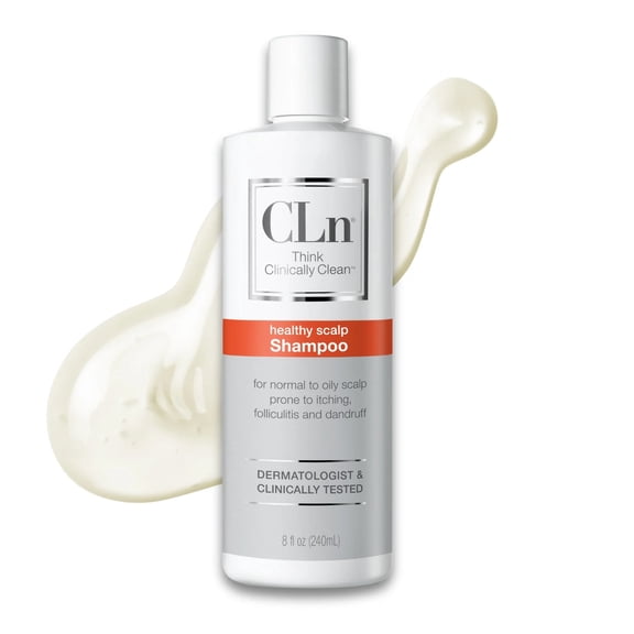 CLn Shampoo with Salicylic Acid, 8 fl oz, Clarifying Anti Dandruff Shampoo for Oily Hair, Itchy & Flaky Scalp