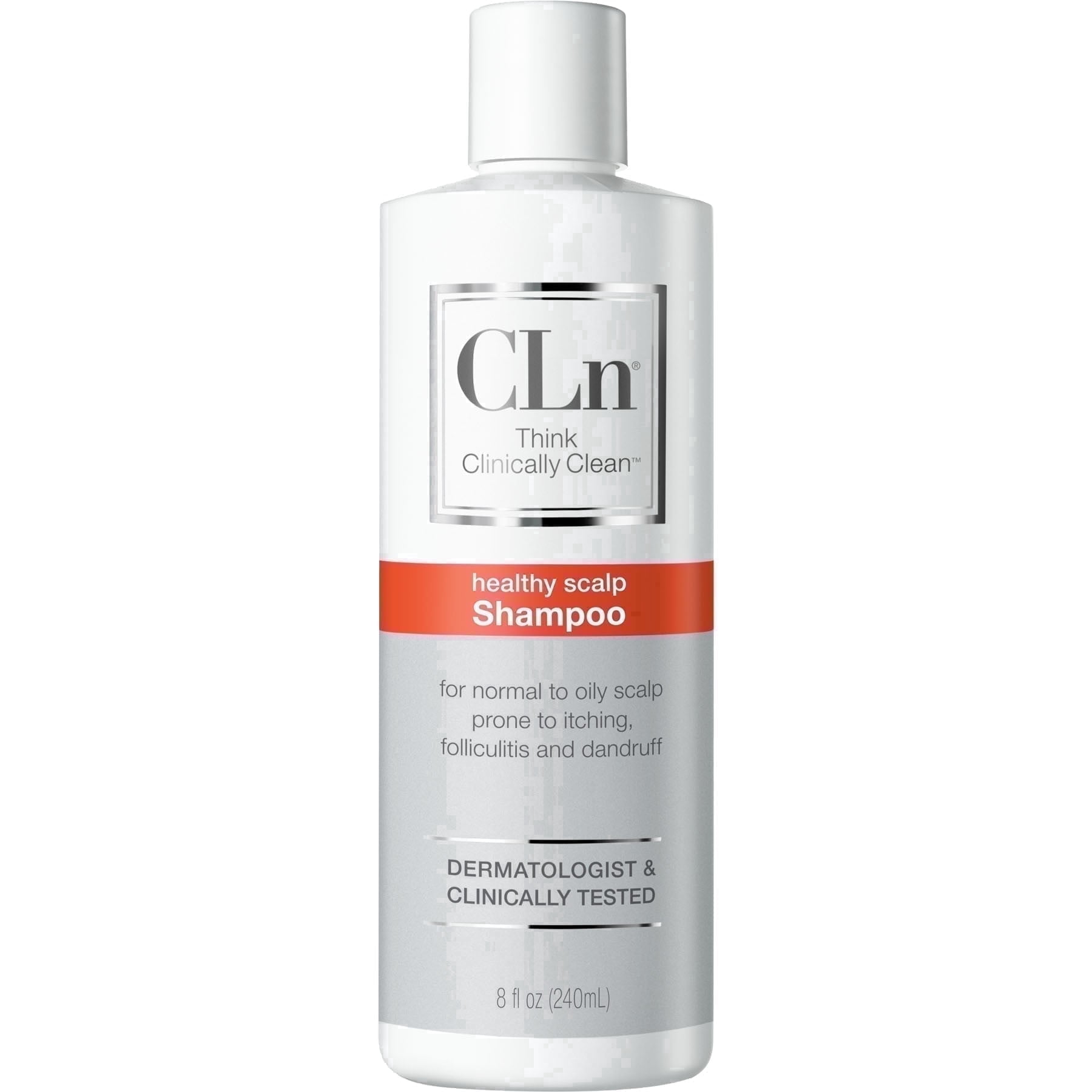 CLn Shampoo with Salicylic Acid, 8 fl oz, Clarifying Anti Dandruff Shampoo for Oily Hair, Itchy & Flaky Scalp