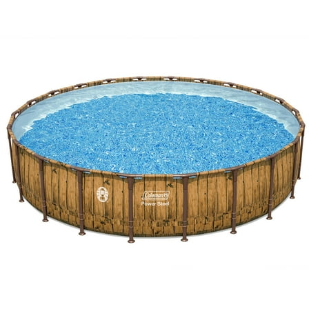 Coleman Power Steel 22 ft. x 52 in. Round Metal Frame Above Ground Pool Set