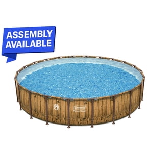 Coleman Power Steel 22 ft. x 52 in. Round Metal Frame Above Ground Pool Set