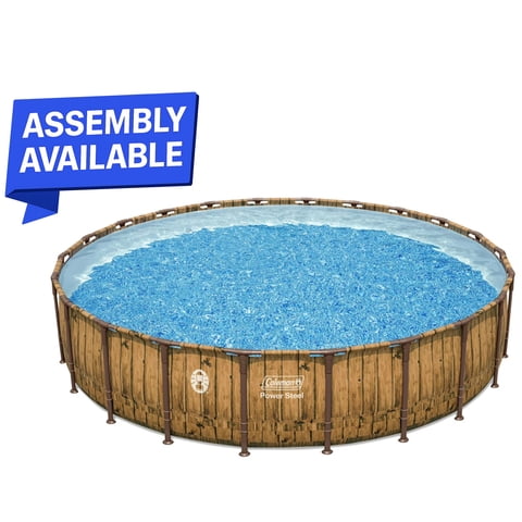 Coleman Power Steel 22 ft. x 52 in. Round Metal Frame Above Ground Pool Set