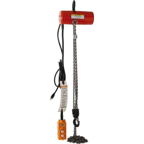CM 600 Lb Capacity 8 FPM Lift Speed Electric Chain Hoist