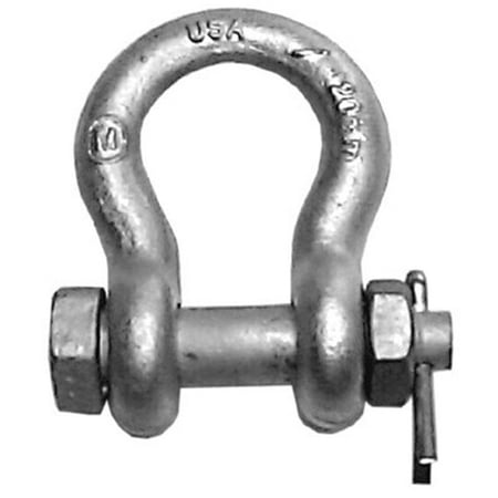 Bolt & Nut Anchor Shackles, 1/2 in Bail Size, 3.3 Tons
