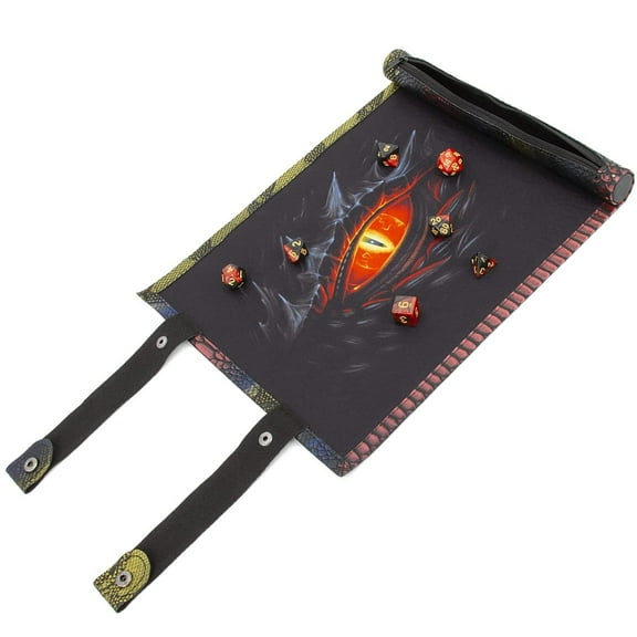 CM Dice Rolling Tray with 7 Included Roleplaying Dice for Dungeons and Dragons and Other RPG Games