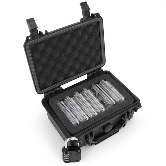 CASEMATIX Graded Coin Storage Case for Collectors Fits 15+ PCGS, NGC Coin Slabs - Waterproof Coin Case