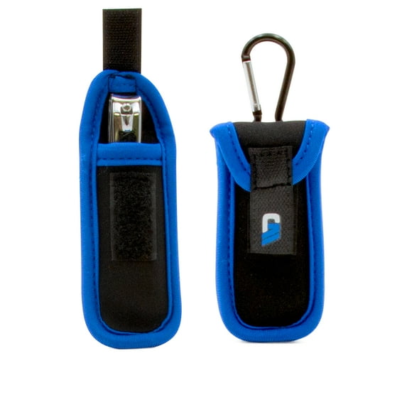 CM Holster Travel Case for Nail Clippers and Toenail Clippers - Carrying Case with Carabiner and Belt Loop for Fingernail Clippers, Protection for Nail Cutter and Nail Clipper up to 4" - Case Only