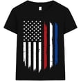 thumbnail image 1 of CM-Kid Boys American T-Shirt Kids Patriotic Train American Flag Tee Toddler Red White Blue for 4th of July Memorial Day 2-7T, 1 of 4