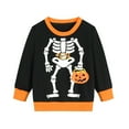 thumbnail image 1 of CM-Kid Toddler Boy Halloween Sweatshirt Glowing Skeleton 5T, 1 of 6