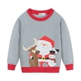 thumbnail image 1 of POPTEM Unisex Christmas Sweatshirts Santa Reindeer Cotton Long Sleeve Pullover Casual Clothes for Kids 2T, 1 of 6