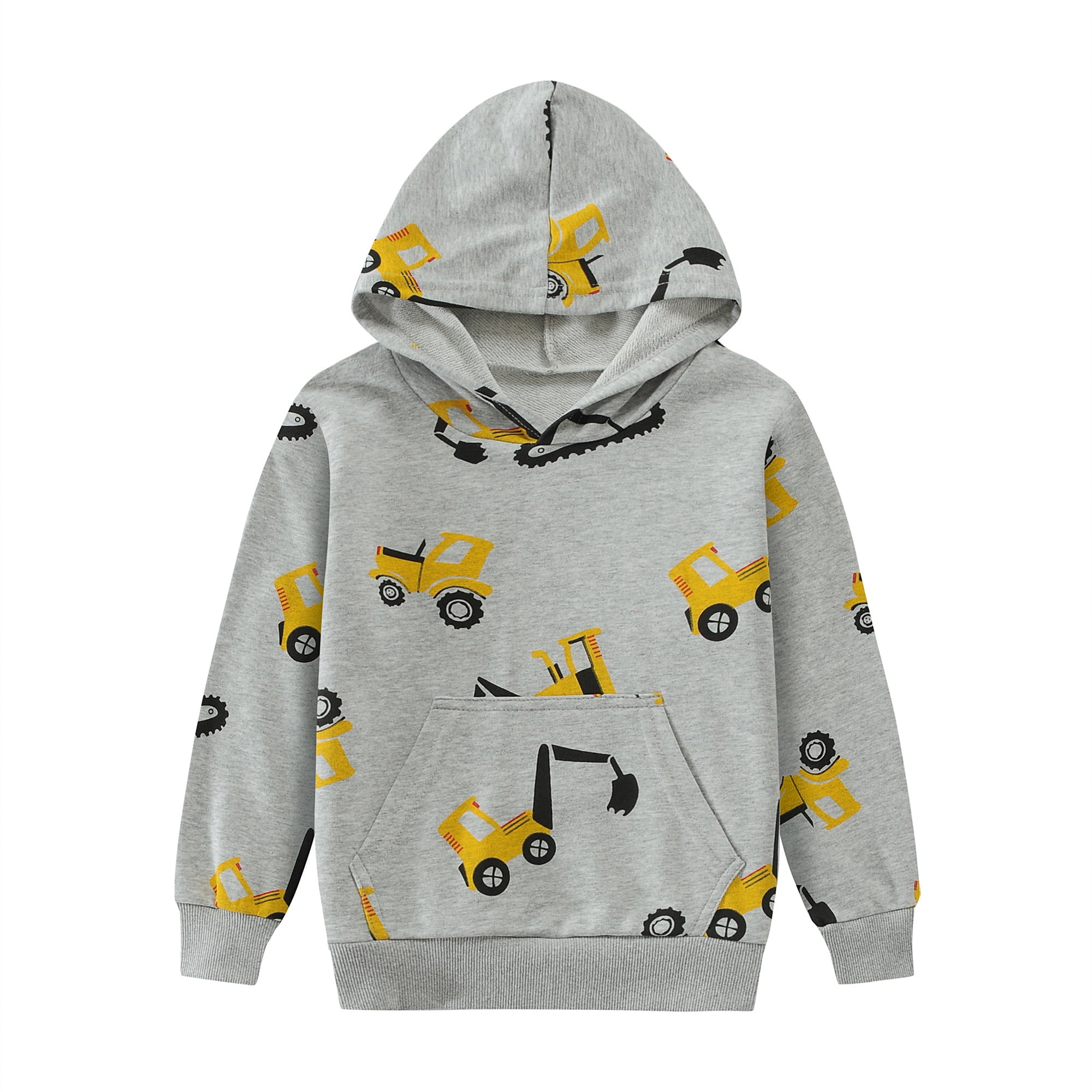 CMKid Toddler Boys Pullover Truck Sweatshirts Cotton Hoodie with